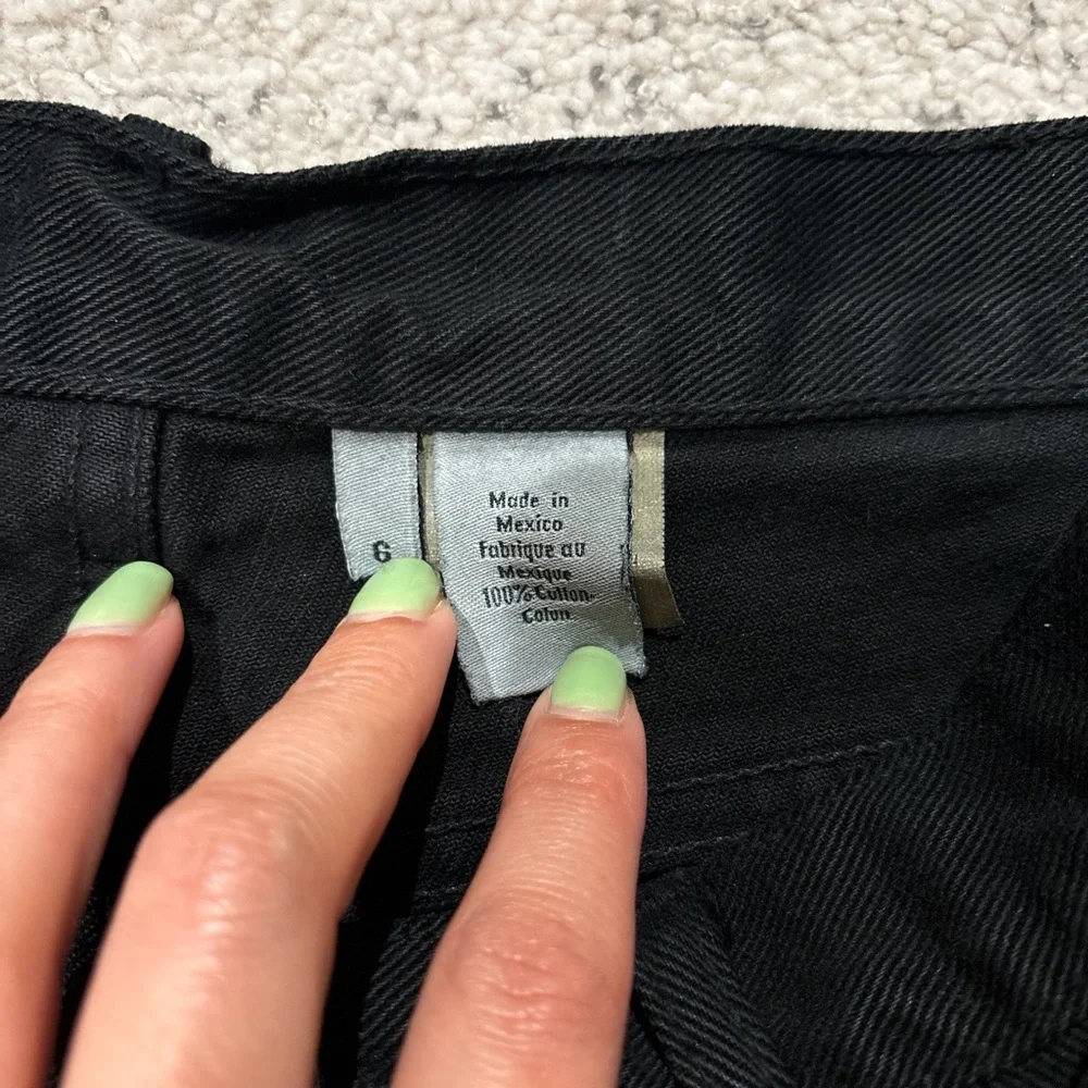 Vintage Calvin Klein 90s Mom Jean High Waisted Black Jeans 100% Cotton Sz 6 - Picture 4 of 8